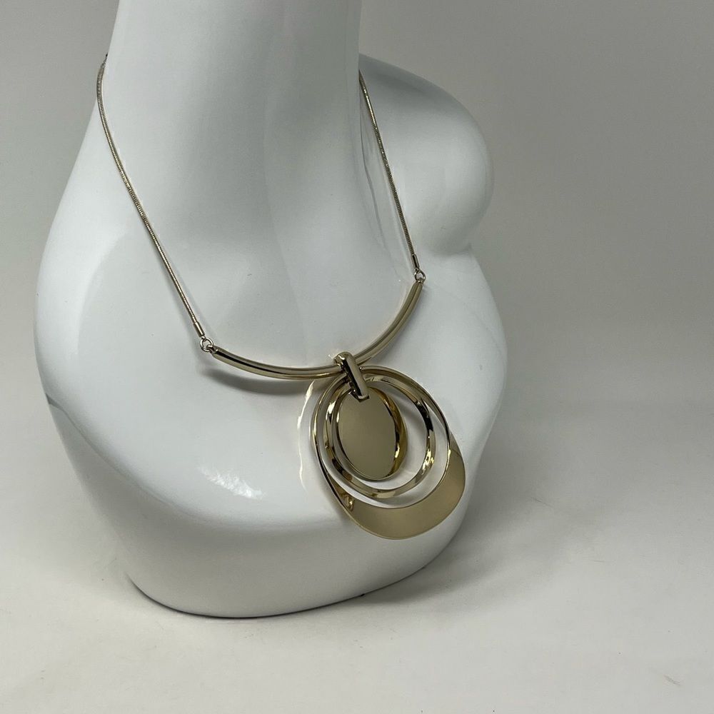 Chico’s bold gold tone necklace.